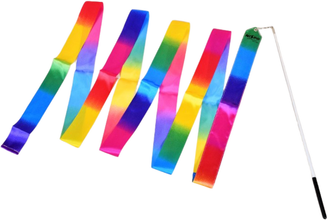 니스포 리듬체조리본 5미터 멀티컬러 리듬체조 리본, BPW블루핑크화이트5미터, 1개