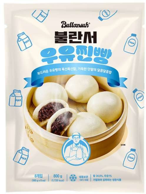 불란서 냉동 우유찐빵, 2개, 800g