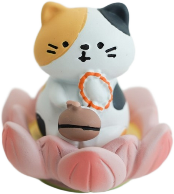 불교 굿즈 목탁 치는 강아지 장식 소품 인형, 고양이, 1개