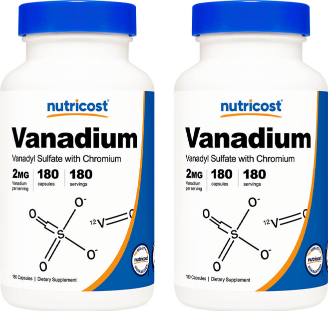뉴트리코스트 바나듐 크로뮴 2mg 캡슐 180정 2개