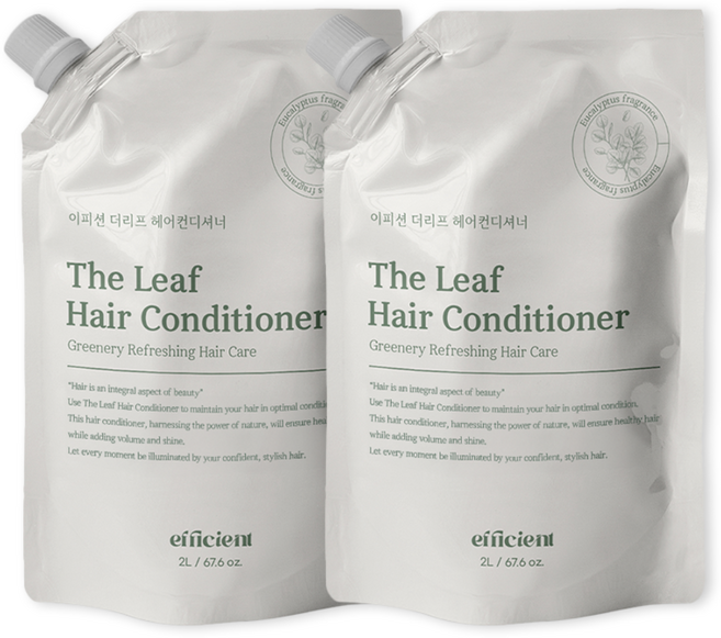 이피션 더리프 헤어 컨디셔너 대용량 린스 2L X 2개입 1박스 업소용 호텔 펜션, 2개