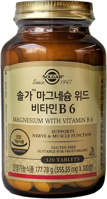 솔가 마그네슘 위드 비타민 B6 + [필케이스], 1개, 320정