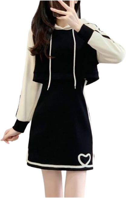 여성 골프원피스 긴팔 원피스 봄 가을 겨울 실내골프복 날씬핏 원피스 키작녀 원피스 비보뉴