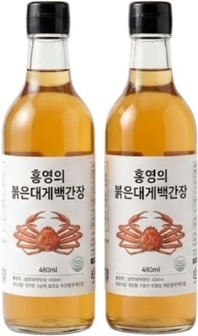 홍영의 붉은대게 백간장, 480ml, 2개