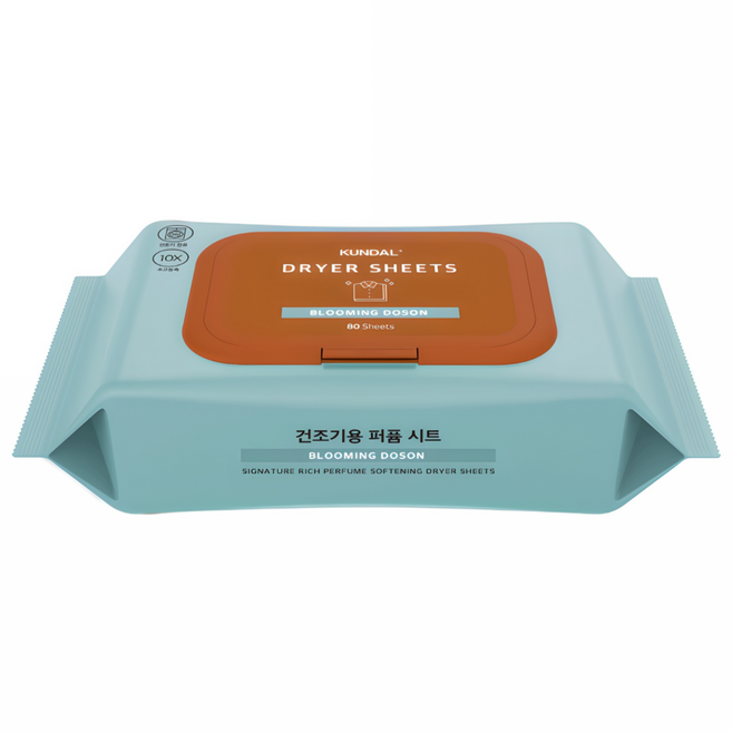 쿤달 시그니처 10배 초고농축 리치 퍼퓸 드라이시트 섬유유연제 블루밍 도손 본품, 80매, 1개