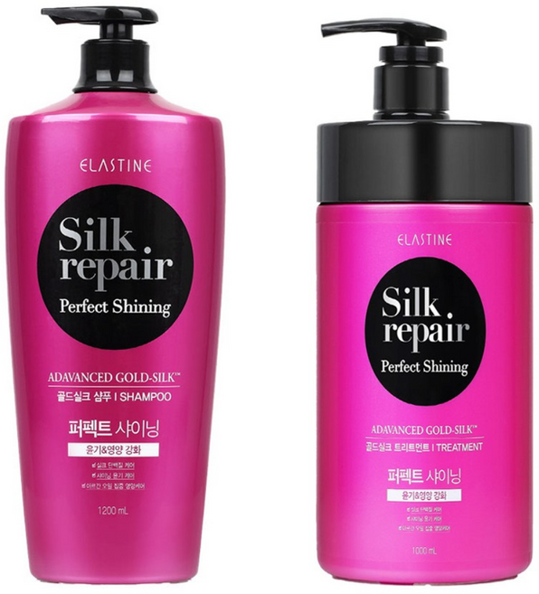 엘라스틴 실크리페어 퍼펙트 샤이닝 트리트먼트 1000ml + 샤이닝 샴푸 1200ml, 1개