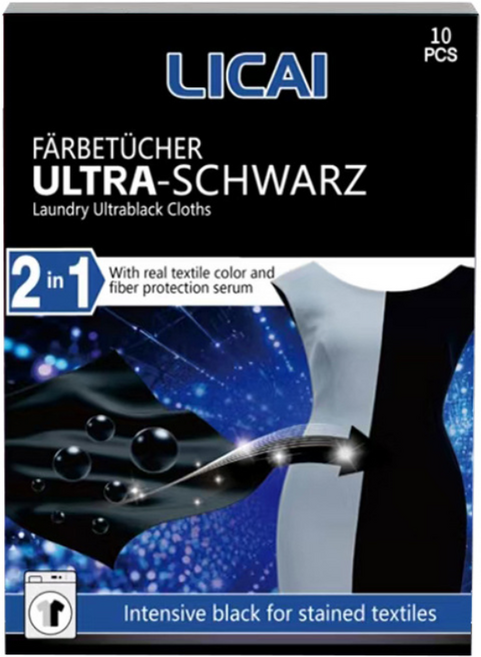 COLORCARE 블랙전용세탁시트 블랙전용시트 블랙 코트 리커버리 시트 이염방지시트 10매입 1개(다크컬러 의류 케어 필수품), 1개