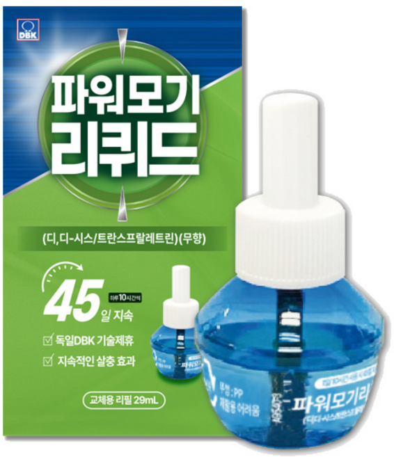킬파프 파워 리퀴드 모기약 45일 리필액 29mL, 1개