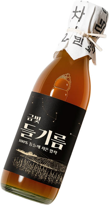 저온압착 금빛 들기름 고소한 통들깨, 1개, 350ml
