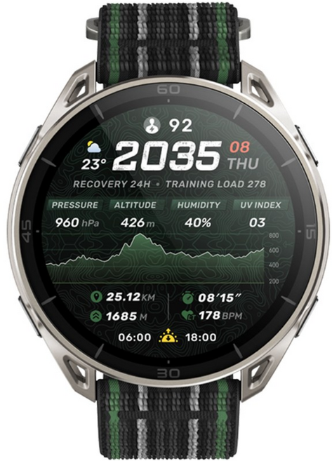 어메이즈핏 스마트워치 CHEETAH 2 ULTRA, GPS + 블루투스, 47mm, 블랙