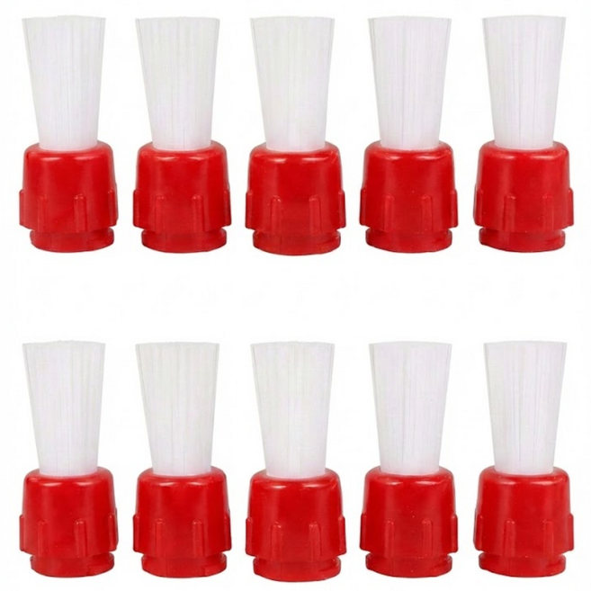 10개구성 커피머신 그룹헤드 청소용 교체형 브러쉬 리필, 10개, 레드