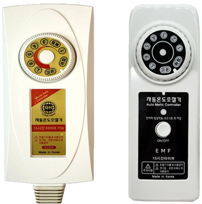 무자계 4구/4핀 멀티 EMF / 자동온도조절기 검정마크표시 전기요 전기장판 자동 온도조절기, 1개