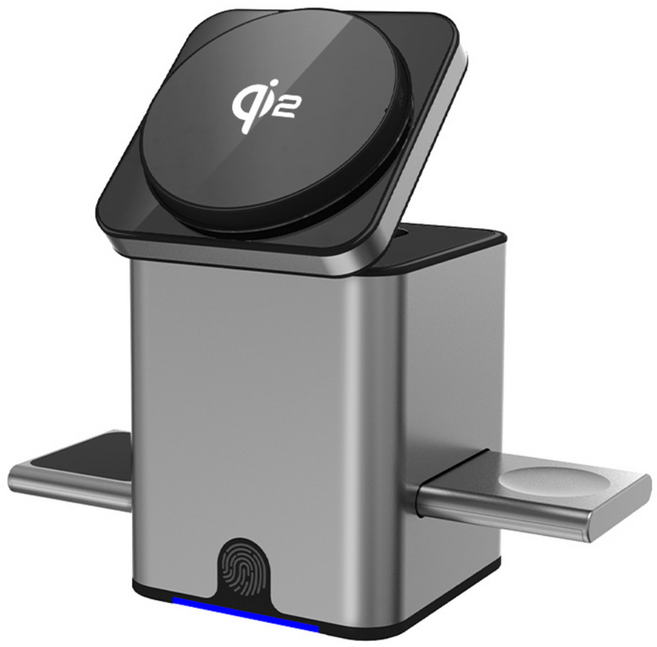 YOKOSOO 무선충전기 맥세이프 회전 팝업 자석 고속 Magsafe 15W 고속충전, 회색