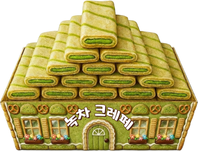 스낵큐 노브랜드 과자, 10개, 녹차 크레페