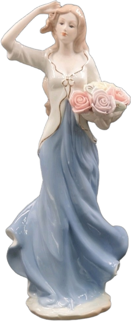 미나박스 도자기 포슬린 피겨린 장식 인형, 02.꽃을든여인 야드로스타일 장식인형