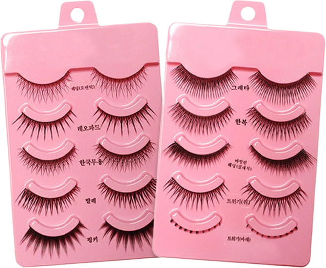 속눈썹연장 패턴 10종속눈썹 메이크업 국가자격증 실기재료, 1개, 10종 속눈썹