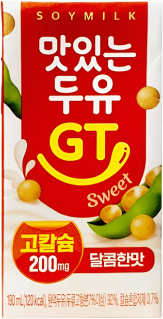 남양 맛있는 두유 GT 고칼슘 달콤한맛, 24개, 190ml
