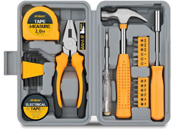 공구라면 ( 09RM ) 가정용 24p 공구세트 실속 공구세트, [선택2] 가정용 공구세트(옐로우), 1세트