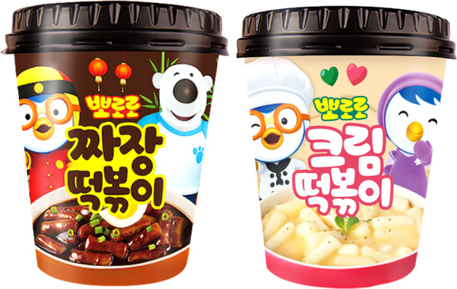 [뽀로로 1박스] 짜장 4개 크림 4개 (혼합 8개입), 8개, 110g