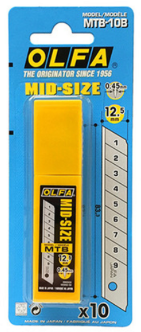 올파 MT-1용 커터날 MTB-10B 중형커터날 커터칼날 OLFA, 1개