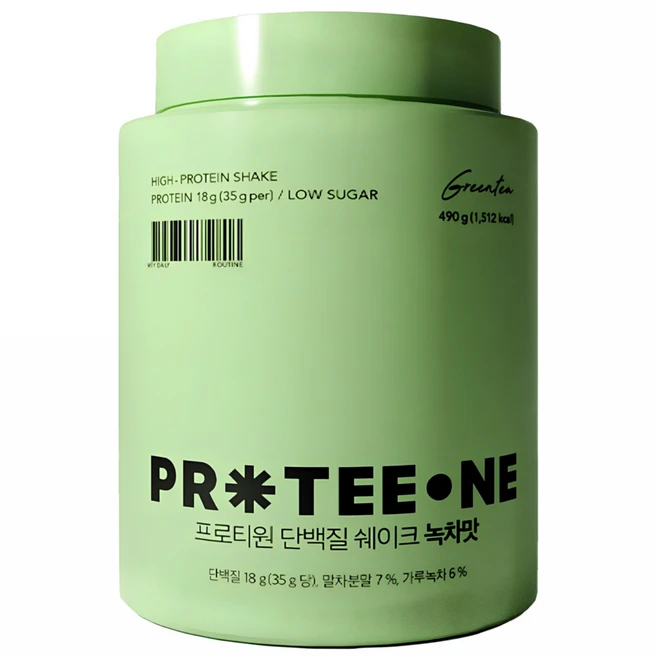 프로티원 단백질 쉐이크 녹차맛, 1개, 490g - 쿠팡