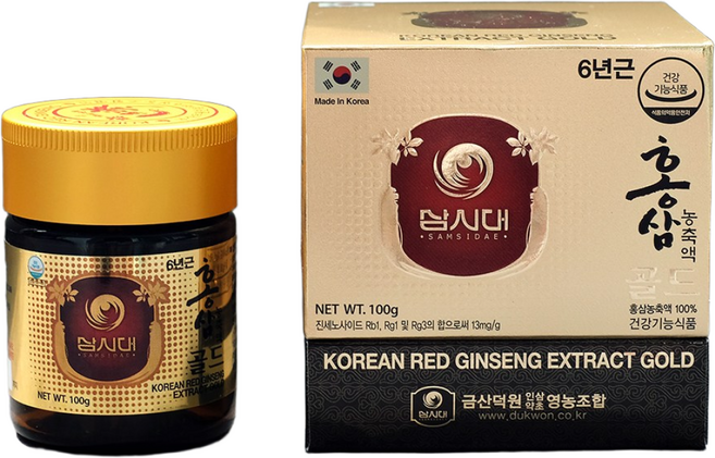 삼시대 홍삼농축액 골드 100g 홍삼 엑기스 100%, 1개
