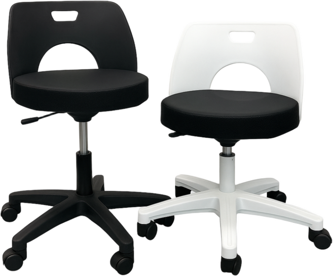 체어킹 회전 스툴 의자 - 진료 미용 네일 카운터 다용도 (기본형), 블랙 스툴, 1개