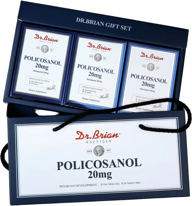 [선물세트3개입] 닥터브라이언 폴리코사놀 20mg 90타블렛, 270정, 1세트 - 쿠팡