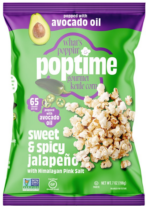 팝타임 히말라야 핑크솔트 할라피뇨 아보카도오일 팝콘, 1개, 198g
