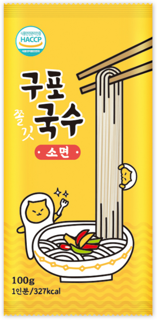 소확행몰 쫄깃 구포국수 즉석조리 비빔국수 1인분 (양념장포함), 1개, 100g