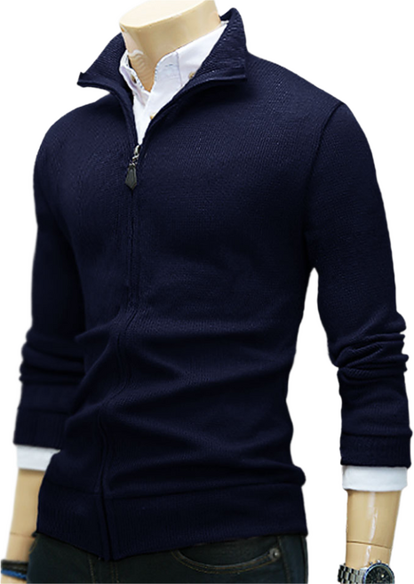 블루포스 프란츠 집업 가디건 (JJGDM5) 지퍼 니트 기본 무지 남여공용 [국내생산]