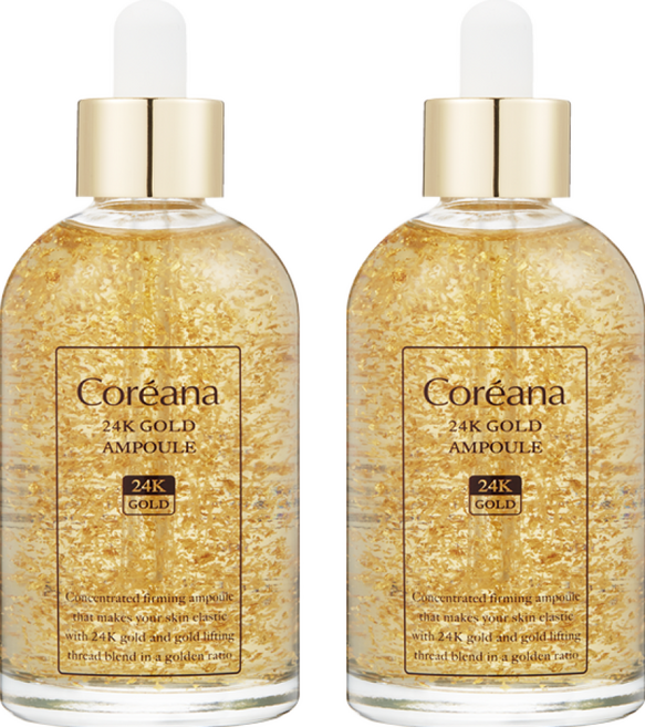 코리아나 24K 골드 앰플, 2개, 100ml