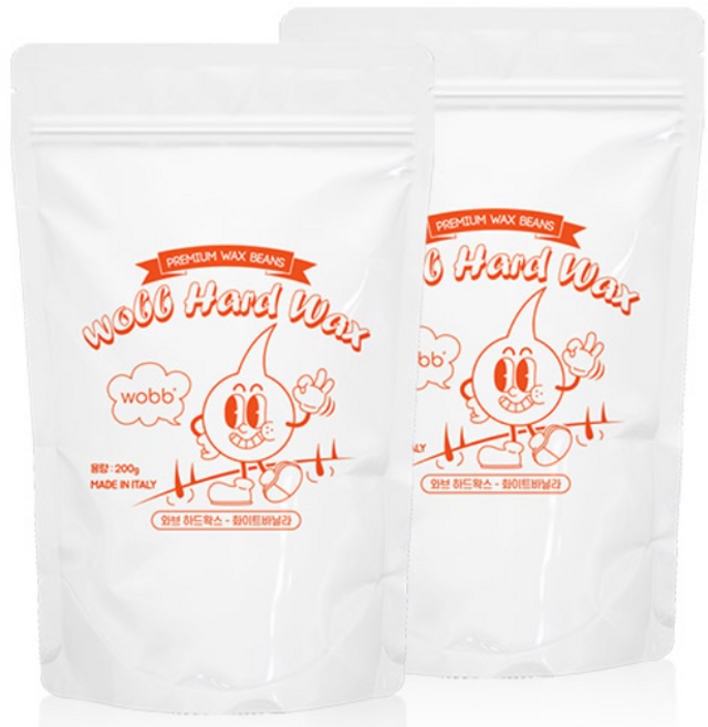 와브 화이트바닐라 셀프 브라질리언 항문 털 왁싱 제모 크림, 200g, 2개