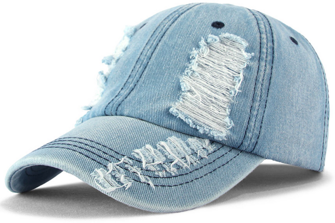 라핑 데님 청 캡 야구 모자 남자 여자 빈티지 볼캡