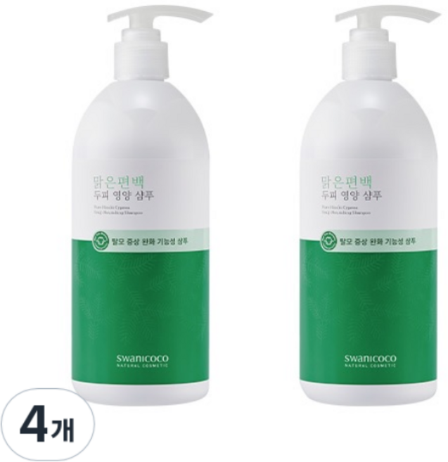 스와니코코 맑은편백 두피 영양 샴푸 Fresh Minty Floral, 500g, 4개