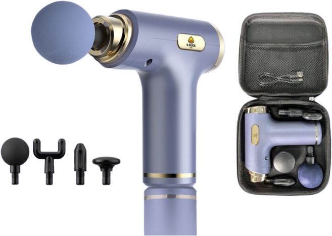 HORIZON 무선 진동 미니 마사지건 + 파우치 세트, 1개, 블루