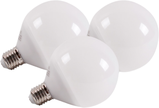 지니 LED 볼전구 12W 볼램프 숏타입 세트, 전구색, 3개