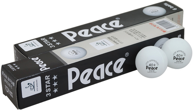 피스 3성 탁구공 3star 경기용 공인구(6개입), 화이트, 2개