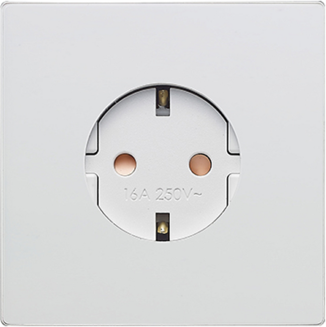 나노 유로 화이트 융스타일 접지콘센트 1구, 1개