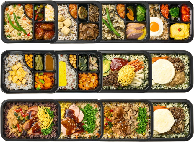 [쿠팡]굿스푼 저당 당뇨 도시락 12종 12팩 양많은 밥 반찬 냉동 배달 건강 임당 식단표, 저당 당뇨도시락 12종 12팩