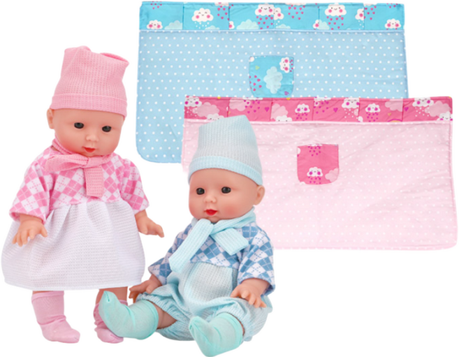 그린키즈 [캐스B] 플레이 코코어부바인형+포대기2장세트/아기인형 아기띠, 1개