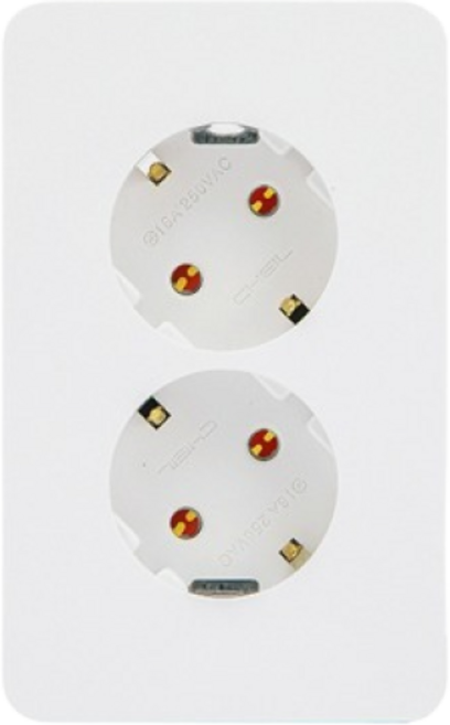 제일전기 디아트 화이트 매입 2구 콘센트, 1개