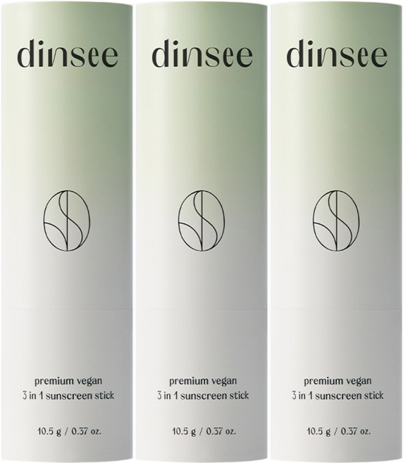딘시 프리미엄 비건 쓰리인원 선스틱 (SPF50+PA++++) 3개, 10.5g