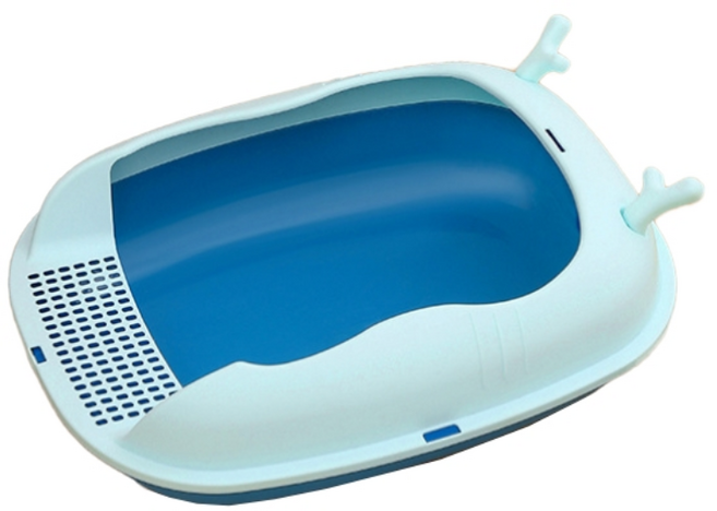 리빙토픽 사슴 중형 고양이 화장실, 스카이, 1개