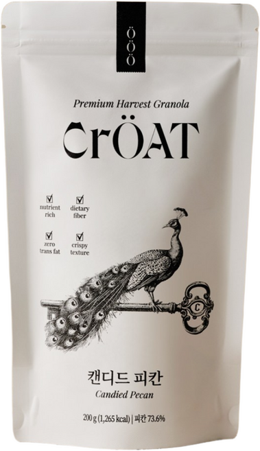 CrOAT 크로트 캔디드 피칸 파우치, 200g, 1개