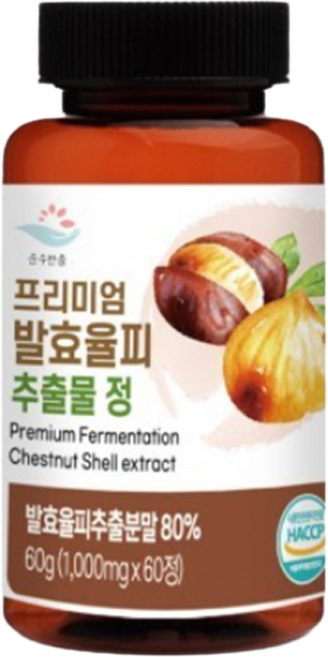 프리미엄 발효율피 추출물정 1000mg x 60정, 1개