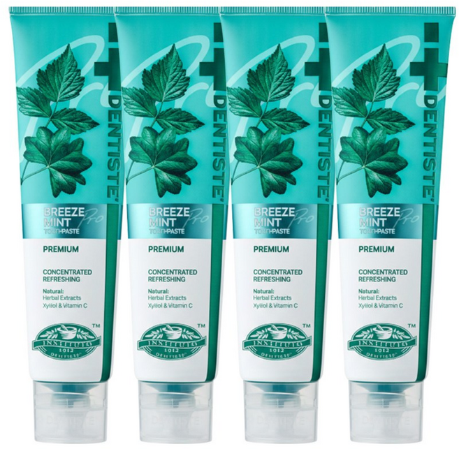 [공식몰] 덴티스테 브리즈민트 프로 치약, 180g, 4개