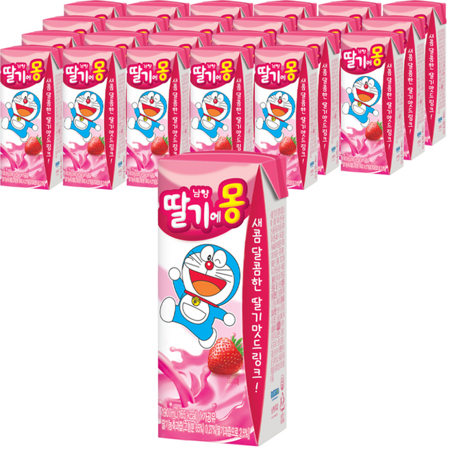 초코에몽 딸기에몽, 190ml, 24개