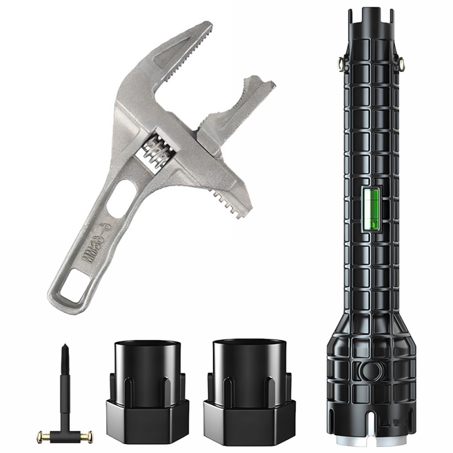 세면대 싱크대 멀티 렌치 + 몽키 스패너, 1세트