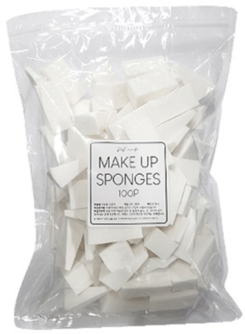 렉스 대용량메이크업 화이트삼각 화장퍼프 100개입 (초저가 화장스폰지), 1개